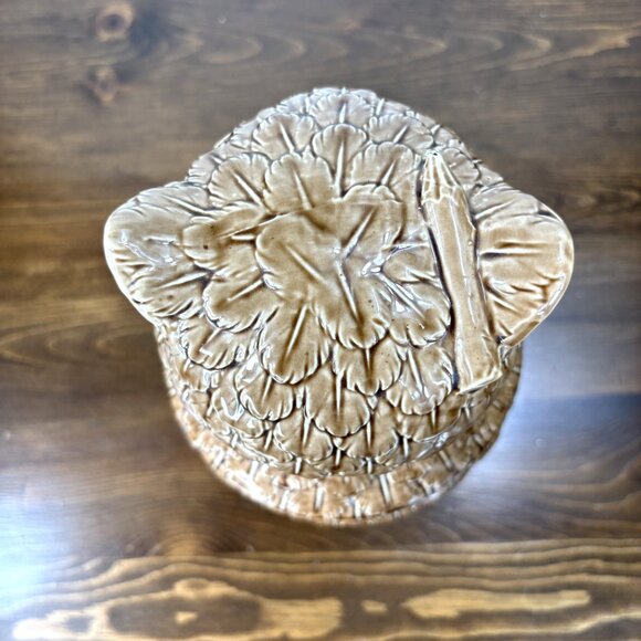 Vintage Owl Cookie Jar Retro Pottery Kitchen Canister Wise Owl Teacher - Picture 6 of 16